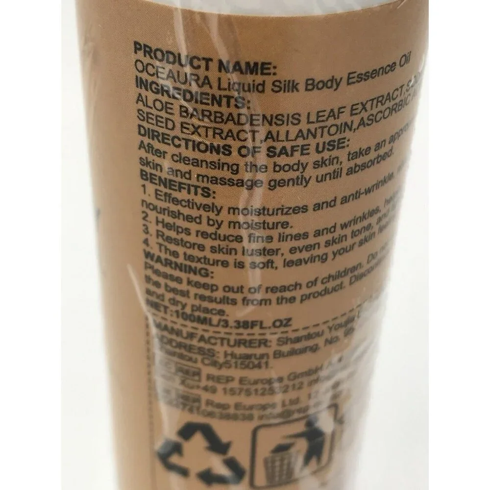 OceAura Liquid Silk Body Essence Oil 3.38 Fl Oz 100‎ ml